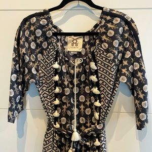 Gorgeous Figue block pattern cotton dress with belt. Very gently used.